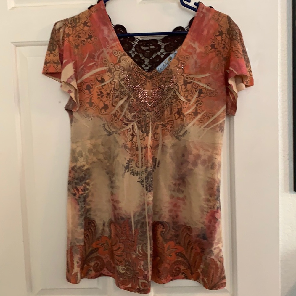Women’s Floral Flared Top- Like new
